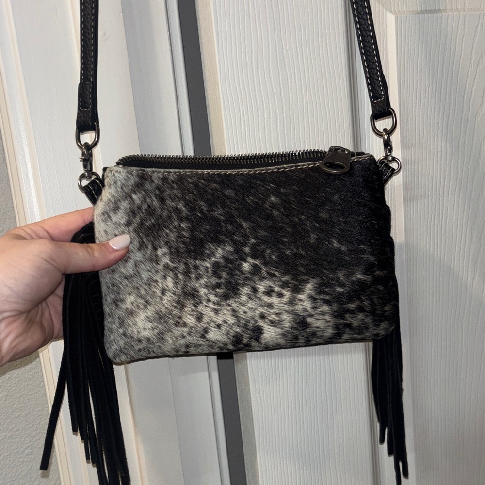 Montana West crossbody/clutch - hair on with fringe